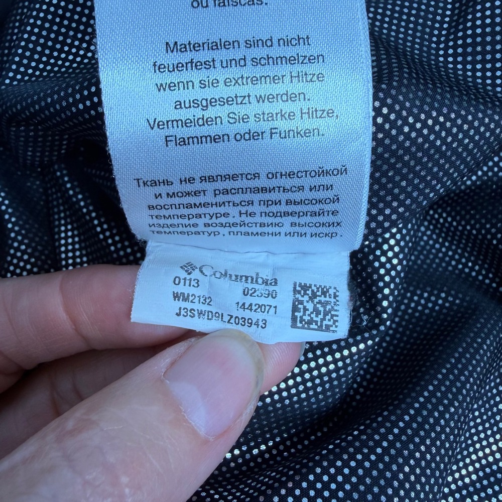 Columbia Omni-Tech Hooded Waterproof Jacket Black Grey Mens Large Utility Tech - Picture 6 of 16